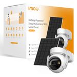Imou Cell PT Lite Kit - Telecamera da Esterno a batteria con risoluzione 2K (3MP), Rilevamento Movimento/Umano