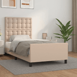 VidaXL Giroletto con Testiera Cappuccino 90x190 cm in Similpelle