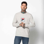 FILA MAGLIA FELPA MAGLIE UOMO FILA RIAN CREW 682298 COTONE B13 GRIGIO ORIGINALE PE