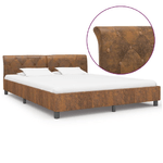 VidaXL Giroletto Marrone in Similpelle Scamosciata 180x200 cm