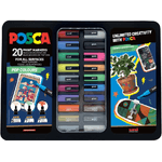 Posca Pop Colours Maleta Metalica con 20 Marcadores de Pintura - Surtido en Color y Trazo