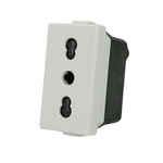 DIMELITALIA  Biesse kit presa bipasso 2p+t 10/16a 250v compatibile bticino matrix am5180 *** numero pezzi 3