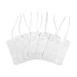 Tex family  Set 6 Bavaglini Bianchi in Puro Cotone con Lacci, Tela Aida per Ricamare, Double Face 25x35 cm
