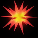 vidaXL Luce Stella Moravia con Picco Terra LED Pieghevole Rossa 57cm