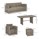 Outsunny-Set-Salotto-da-Giardino-in-Rattan-PE-con-Divano-3-Posti-2-Poltrone-2-Sgabelli-e-Tavolo-Grigio